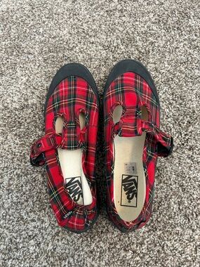 Vans Red Plaid Mary Jane Shoes
